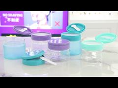PET007 200g 250g 300g 플립 캡 핀셋 스푼이 있는 플라스틱 PET 크림 용기