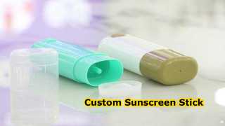 시계: D041 40ml 타원형 모양 주입 주문 색깔 광택 있는 플라스틱 선스크린 지팡이 콘테이너 진열장