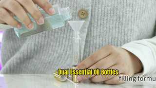 BLPD Mold Empty Transparent Glass Roll On Bottle 에센셜 오일용 듀얼 듀얼 엔딩 병