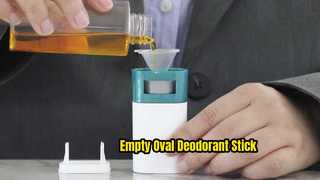 D043 자세히 살펴보기: 20g 빈 타원형 모양 PP 플라스틱 가려움증 방지 밤 탈취제 용기 스틱