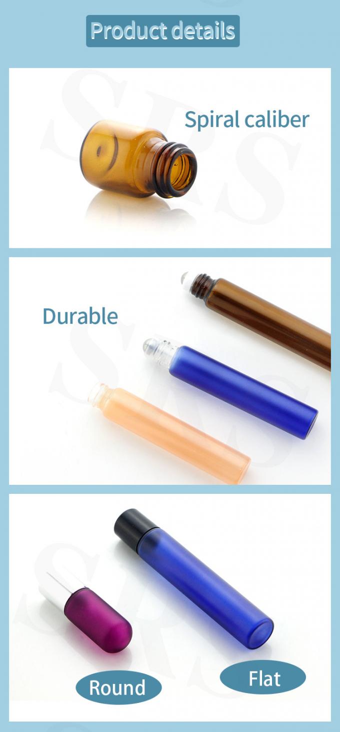 BLP-1ML 휴대용 미니 샘플 크기 빈 투명한 유리 병 롤러 포장 0
